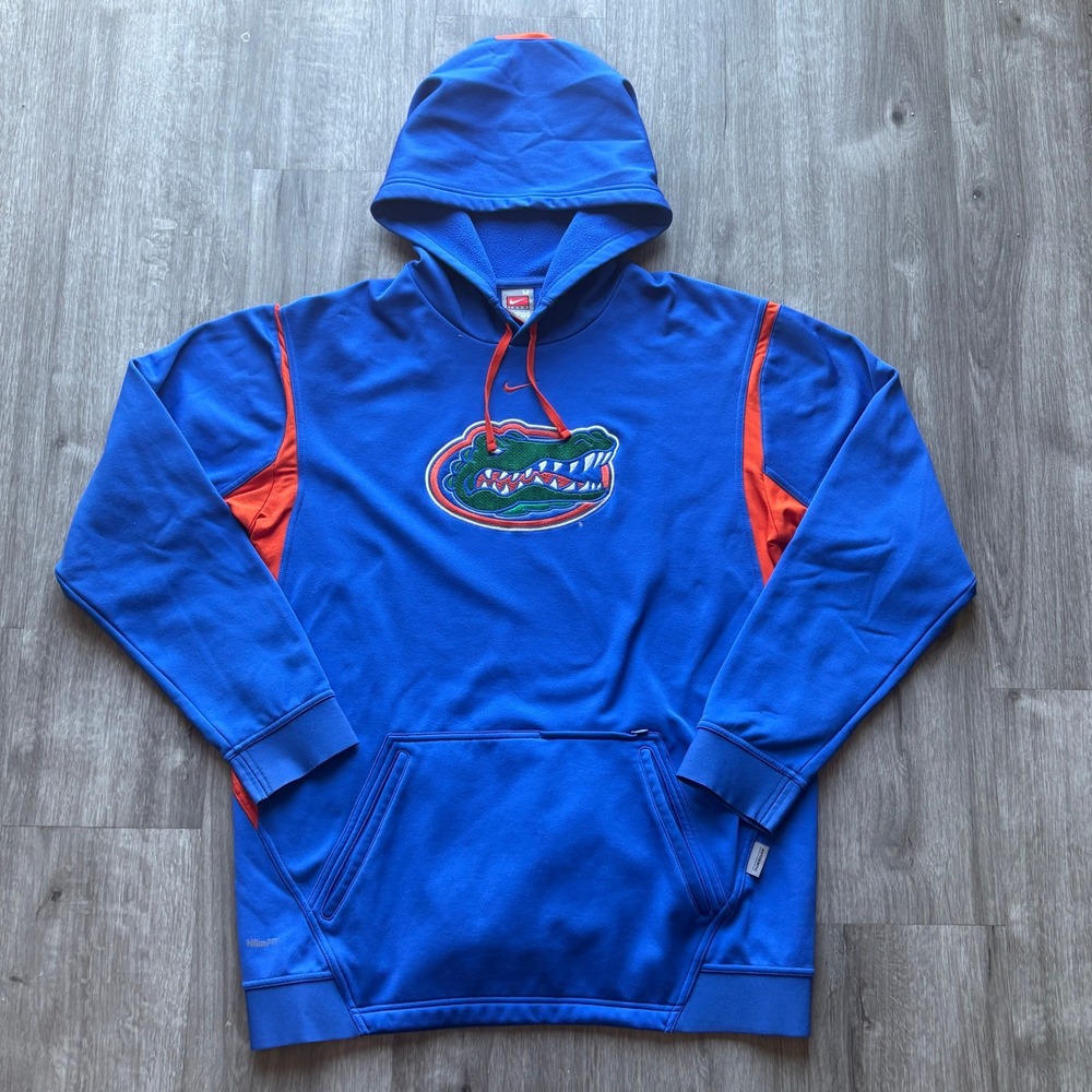 Nike Center Check Team Florida Gators Pullover Hoodie Mens Medium NikeFit Therma